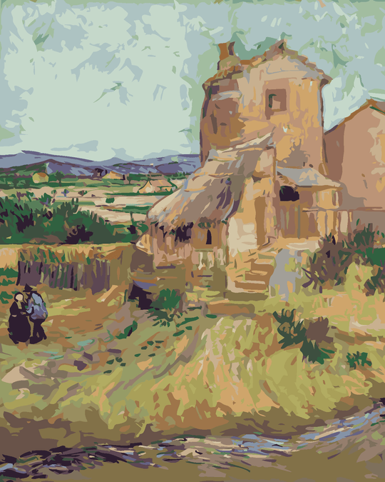 Malen nach Zahlen - DIE ALTE MÜHLE (VINCENT VAN GOGH)