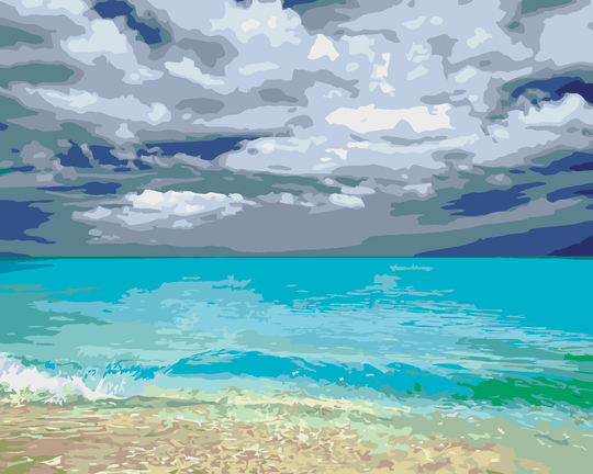 Malen nach Zahlen - SANDIGER STRAND (DENNIS FRATES)