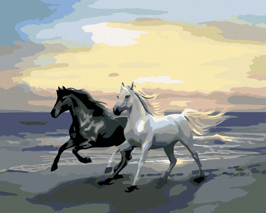 Diamond painting - PFERDE AM STRAND
