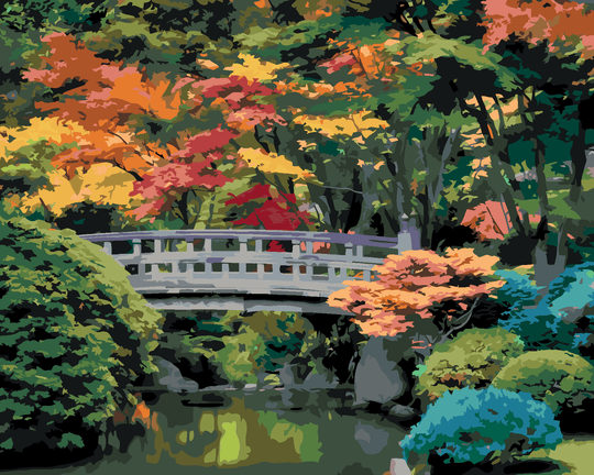 Malen nach Zahlen - JAPANISCHER GARTEN (DENNIS FRATES)