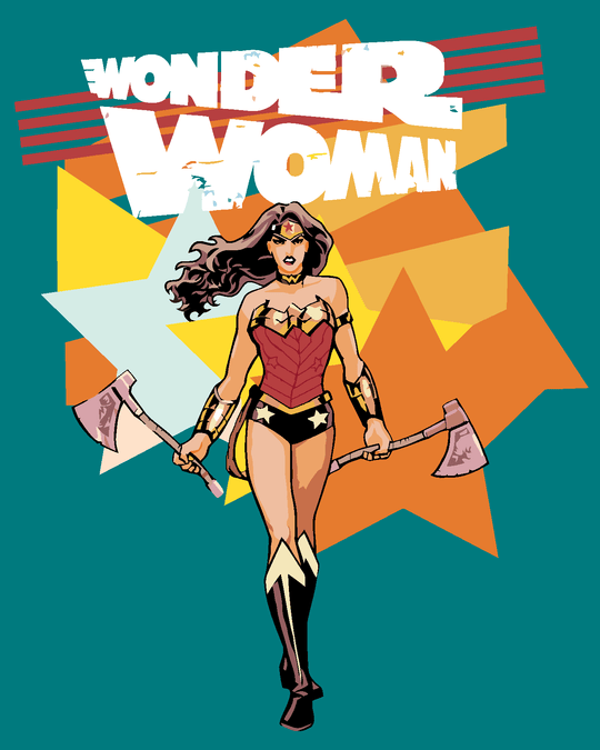 Malen nach Zahlen - WONDER WOMAN UND AXT PLAKAT