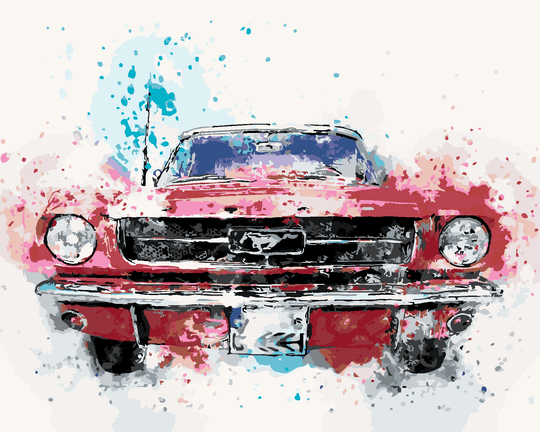 Malen nach Zahlen - AUTO MUSTANG