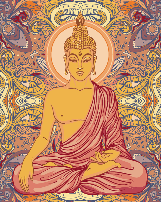 Malen nach Zahlen - BUDDHA UND ORNAMENTE