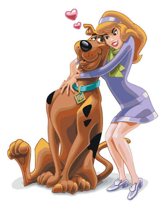 Malen nach Zahlen - SCOOBY UND DAPHNE (SCOOBY DOO)
