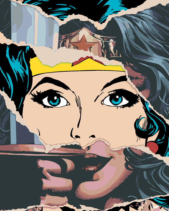 Malen nach Zahlen - WONDER WOMAN PAPIER