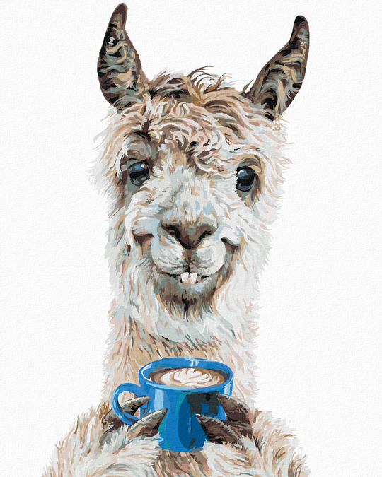 Diamond painting - LAMA UND KAFFEE (HOLLY SIMENTAL)