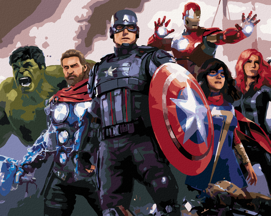 Diamond painting - POSTER AVENGERS IM KAMPF