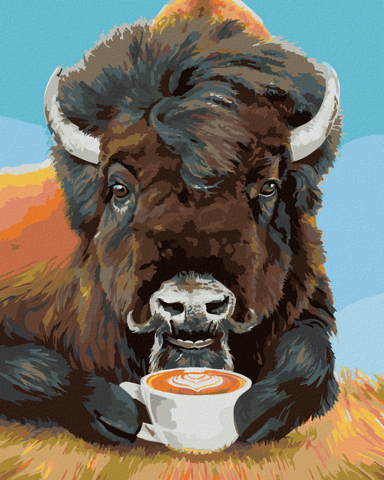 Diamond painting - BISON UND KAFFEE (HOLLY SIMENTAL)