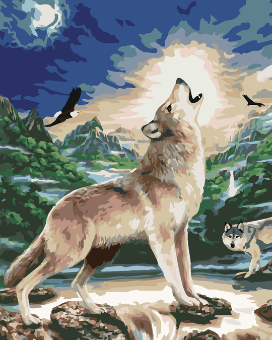 Malen nach Zahlen - DER HEULENDE WOLF (HOWARD ROBINSON)
