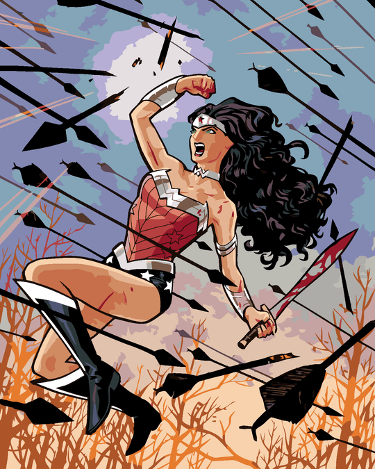 Malen nach Zahlen - WONDER WOMAN PFEILE