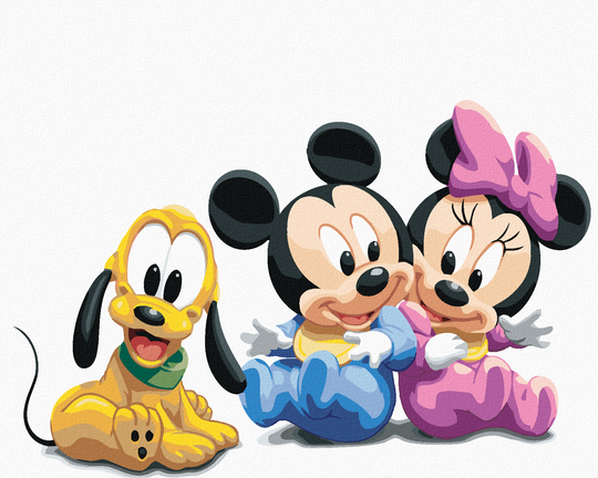 Diamond painting - DER KLEINE MICKEY MOUSE, MINNIE UND PLUTO