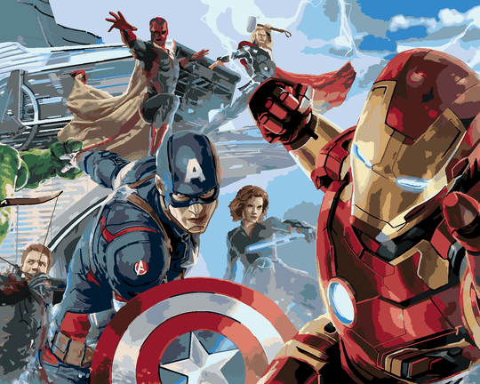 Malen nach Zahlen - AVENGERS UND STARK-TURM