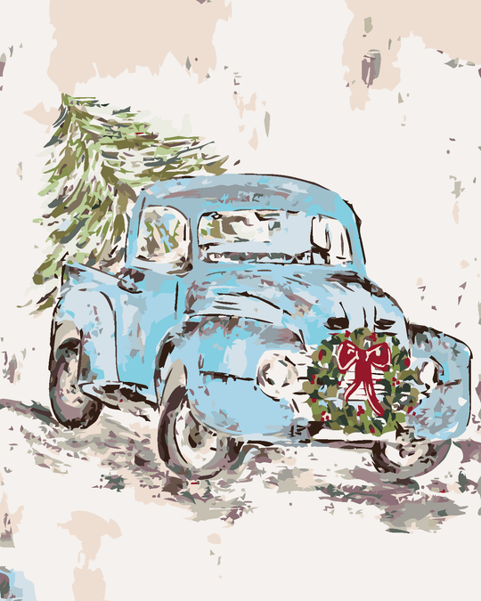 Malen nach Zahlen - WEIHNACHTSAUTO (HALEY BUSH)