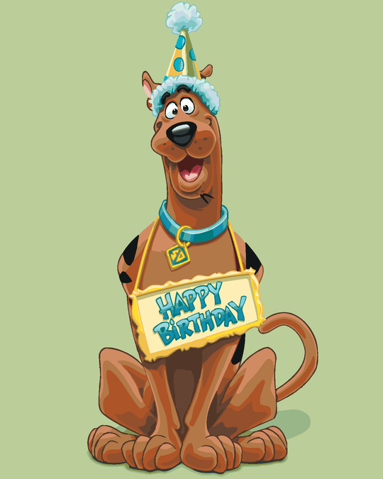 Malen nach Zahlen - GEBURTSTAGS SCOOBY (SCOOBY DOO)