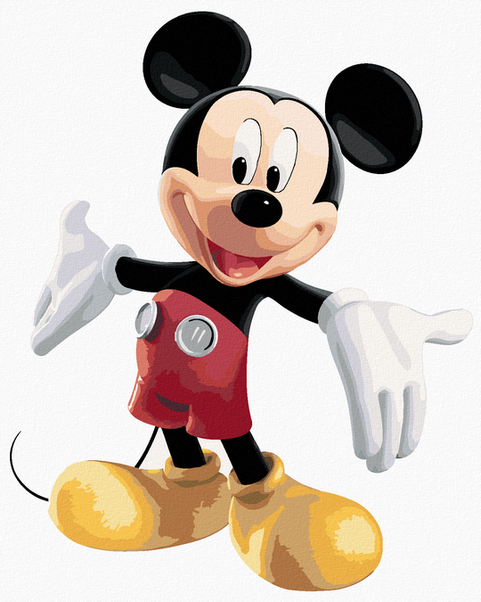 Diamond painting - MICKEY MOUSE AUF WEISSEM HINTERGRUND