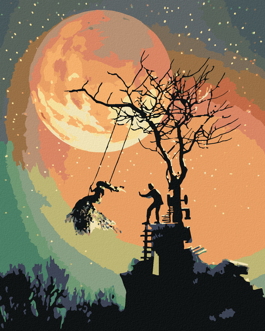 Diamond painting - HALLOWEEN UND DER VOLLMOND