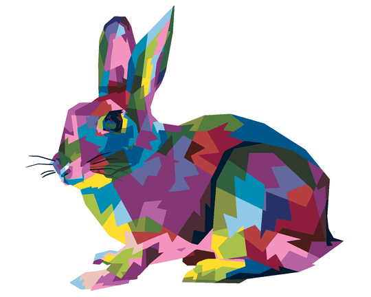 Malen nach Zahlen - POP-ART-KANINCHEN
