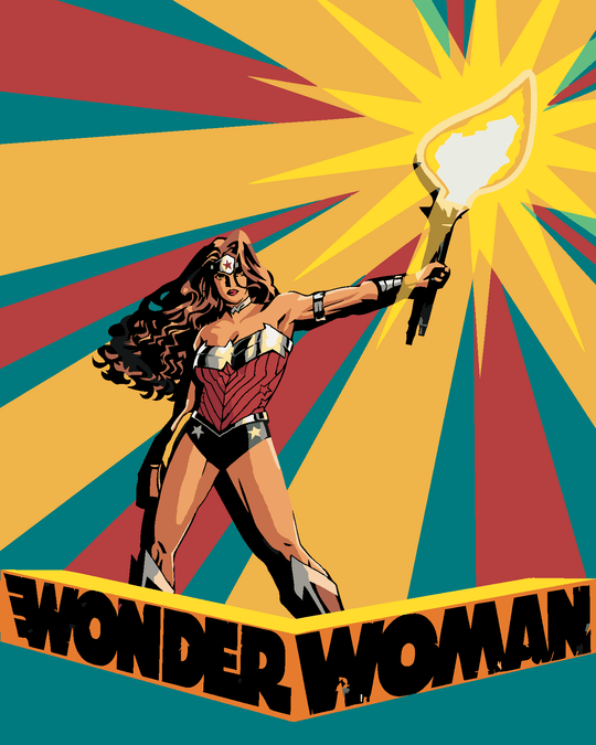 Malen nach Zahlen - WONDER WOMAN UND KIEN PLAKAT