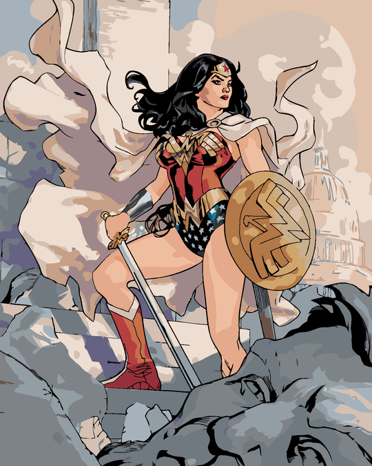 Malen nach Zahlen - WONDER WOMAN UND RUINE