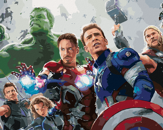 Diamond painting - AVENGERS AUF IN DEN KAMPF