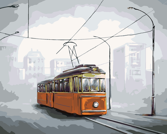 Malen nach Zahlen - STRASSENBAHN