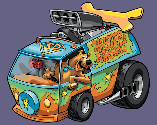 Malen nach Zahlen - SCOOBY UND DER MYSTERY MACHINE VAN (SCOOBY DOO)