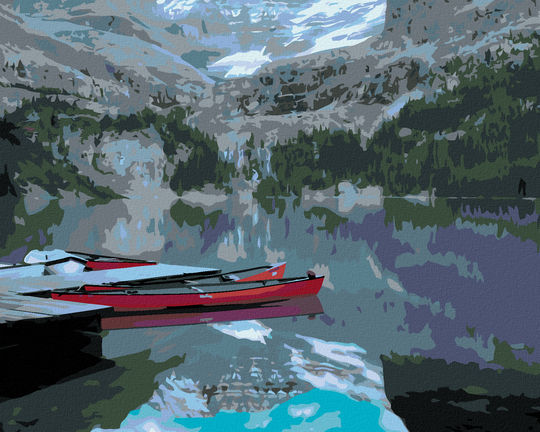 Diamond painting - BOOTE AUF DEM SEE - NAHAUFNAHME (DENNIS FRATES)