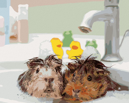 Diamond painting - MEERSCHWEINCHEN IM WASSER