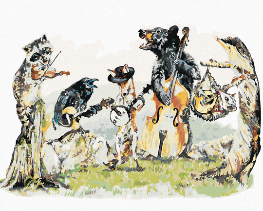 Diamond painting - TIERE UND MUSIKINSTRUMENTE (HOLLY SIMENTAL)