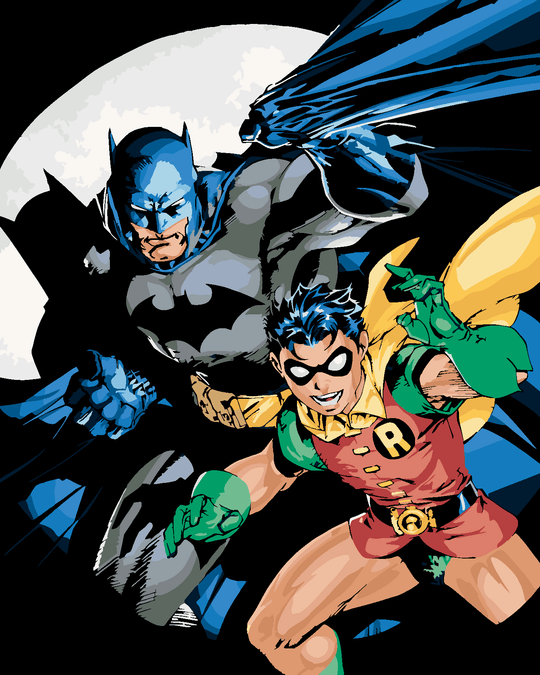 Malen nach Zahlen - BATMAN UND ROBIN