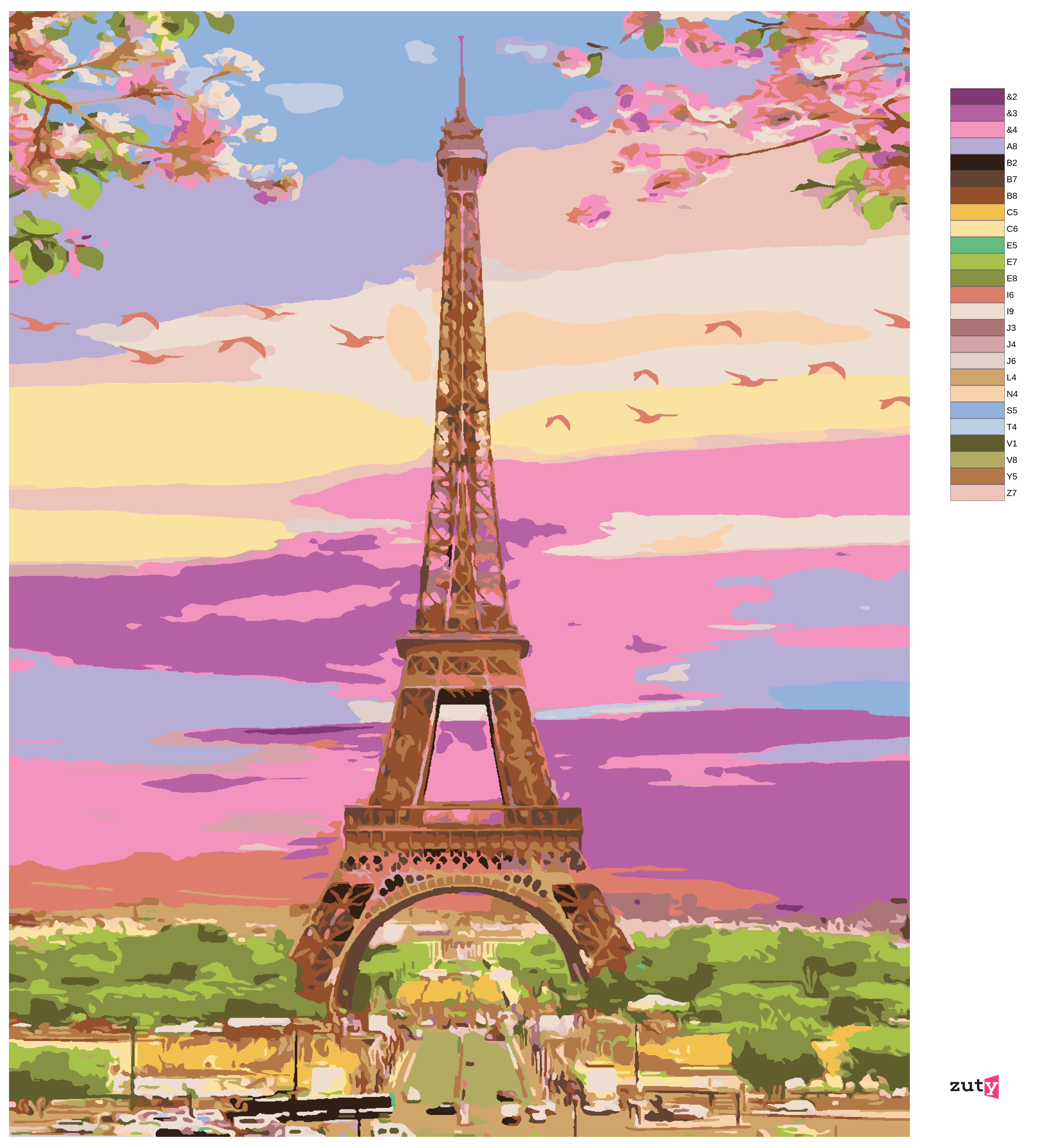 Qhzcj Malen Nach Zahlen – Eiffelturm 40x50 Cm – Ölgemälde-Set Für Erwachsene Und Kinder – Ohne Rahmen – Perfekte Deko Zum Selbermalen Qhzcj Malen Nach Zahlen – Eiffelturm 40x50 Cm – Ölgemälde-Set Für Erwachsene Und Kinder – Ohne Rahmen – Perfekte Deko Zum Selbermalen