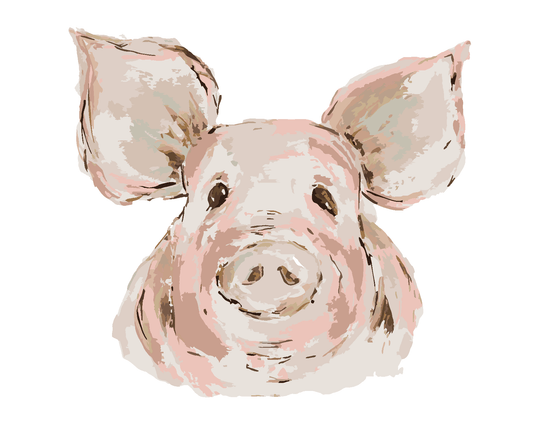 Malen nach Zahlen - SCHWEIN (HALEY BUSH)