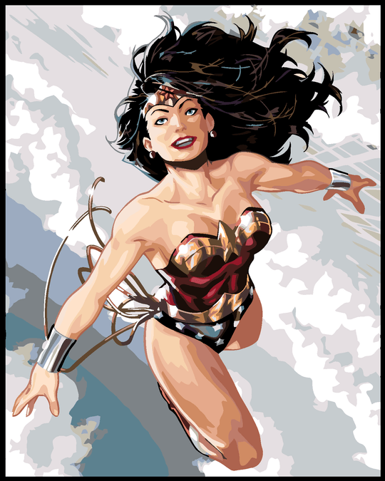Malen nach Zahlen - WONDER WOMAN FLIEGT
