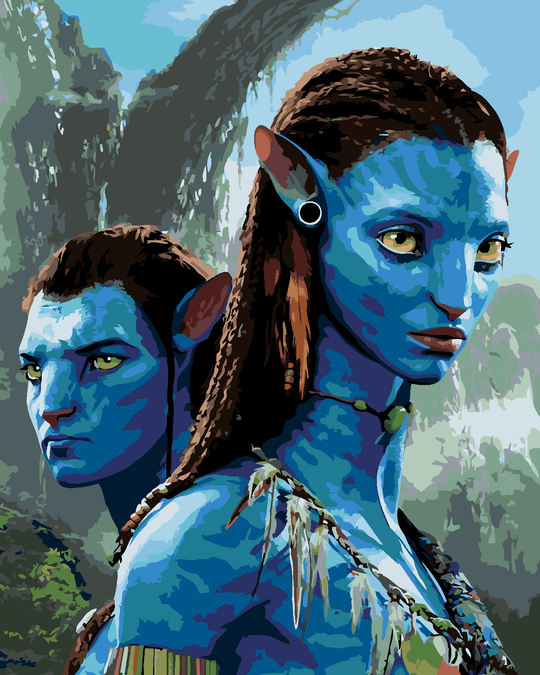 Malen nach Zahlen - JAKE UND NEYTIRI ZUSAMMENSTELLUNG (Avatar)