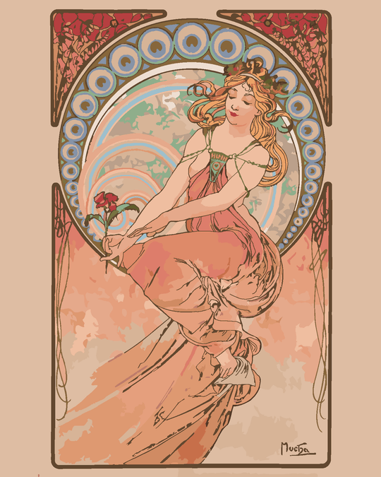 Malen nach Zahlen - DIE MALEREI (ALPHONSE MUCHA)