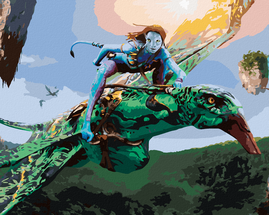Diamond painting - NEYTIRI UND SEZE IM FLUG (Avatar)