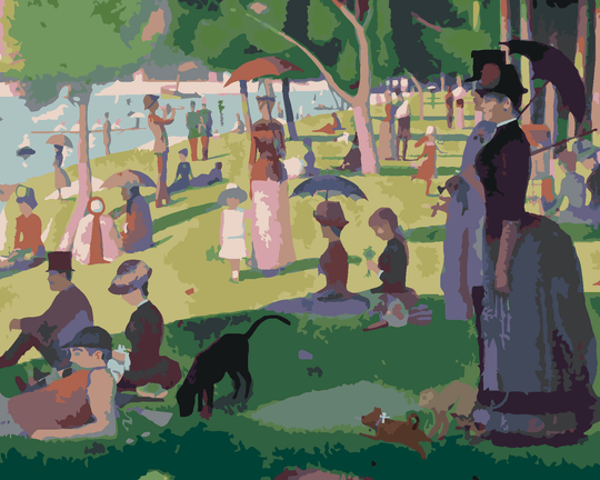 Malen nach Zahlen - SONNTAGNACHMITTAG AUF DER INSEL LA GRANDE JATTE (G. SEURAT)