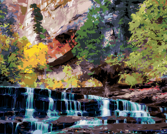 Diamond painting - KLEINE WASSERFÄLLE IM WALD II (DENNIS FRATES)