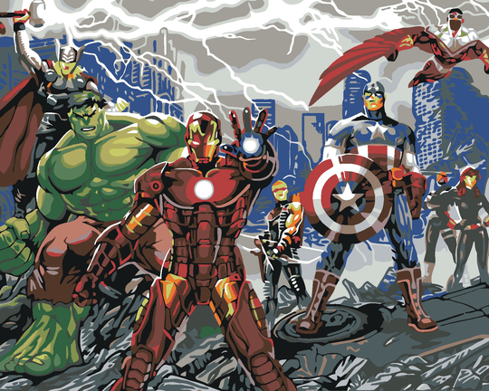 Malen nach Zahlen - AVENGERS HELDEN