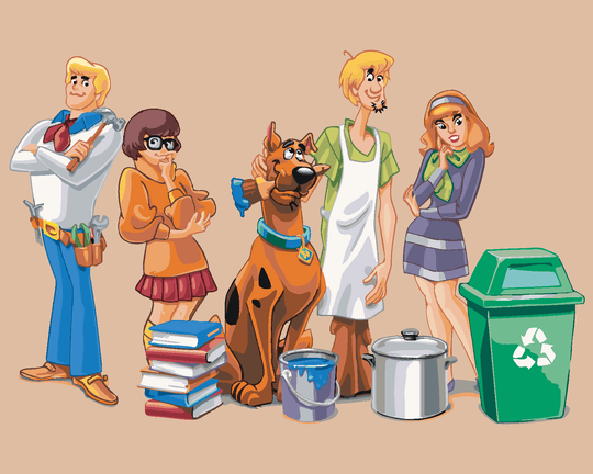 Malen nach Zahlen - ES WIRD AUFGERÄUMT (SCOOBY DOO)