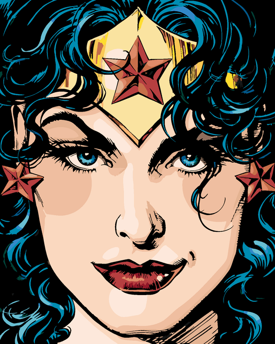 Malen nach Zahlen - WONDER WOMAN COMICS-COVER
