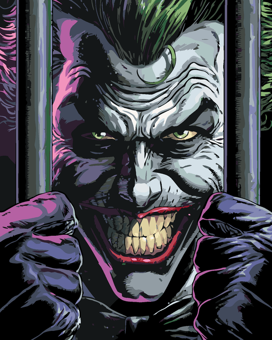 Malen nach Zahlen - JOKER HINTER GITTERN (BATMAN)