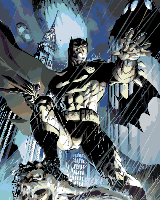 Malen nach Zahlen - BATMAN IM REGEN