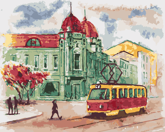 Malen nach Zahlen - STRASSENBAHN IN PRAG