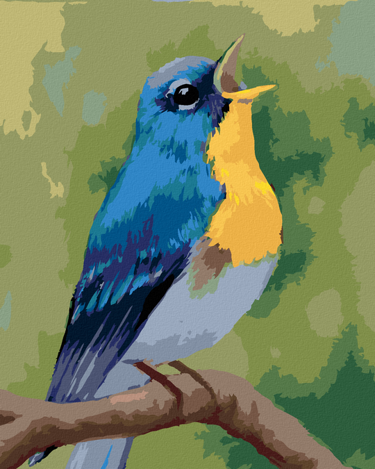 Diamond painting - BLAUER VÖGELCHEN (MYROSLAVA VOLOSCHUK)