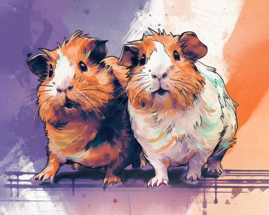 Leinwandbilder - Zuneigung von Meerschweinchen
