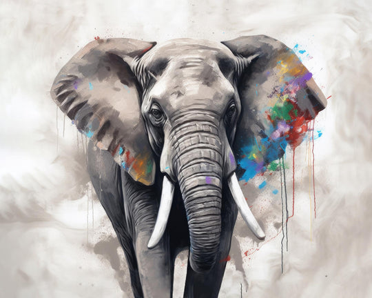 Leinwandbilder - Bunter Elefant