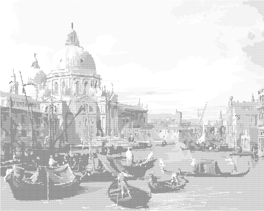 Punktmalerei - DER EINGANG ZUM CANAL GRANDE IN VENEDIG (CANALETTO)