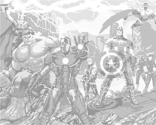Punktmalerei - AVENGERS HELDEN