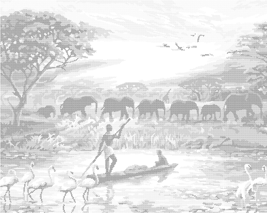 Punktmalerei - AFRIKAS SONNENUNTERGANG